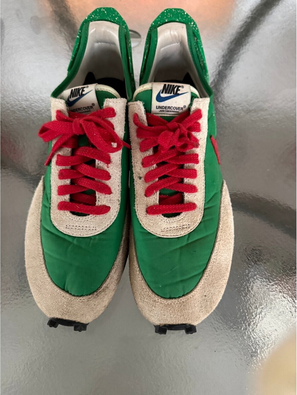 Nike x Undercover Jun Takahashi Waffle Racer Sneakers Green Red Size 13